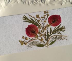 Bouganvilla - Handmade Pressed Flowers Card