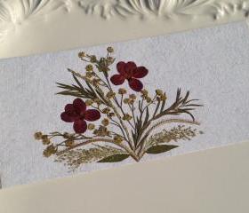 Pink - Handmade Pressed Flowers Card