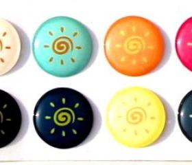 Sun - 8 Piece Home Button Stickers for Apple iPhone, iPad, iPad Mini, iTouch