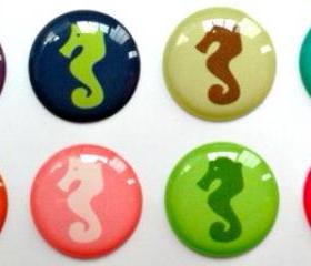 Seahorse - 8 Piece Home Button Stickers for Apple iPhone, iPad, iPad Mini, iTouch