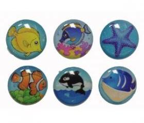 Ocean SeaLife - 6 Piece Home Button Stickers for Apple iPhone, iPad, iPad Mini, iTouch
